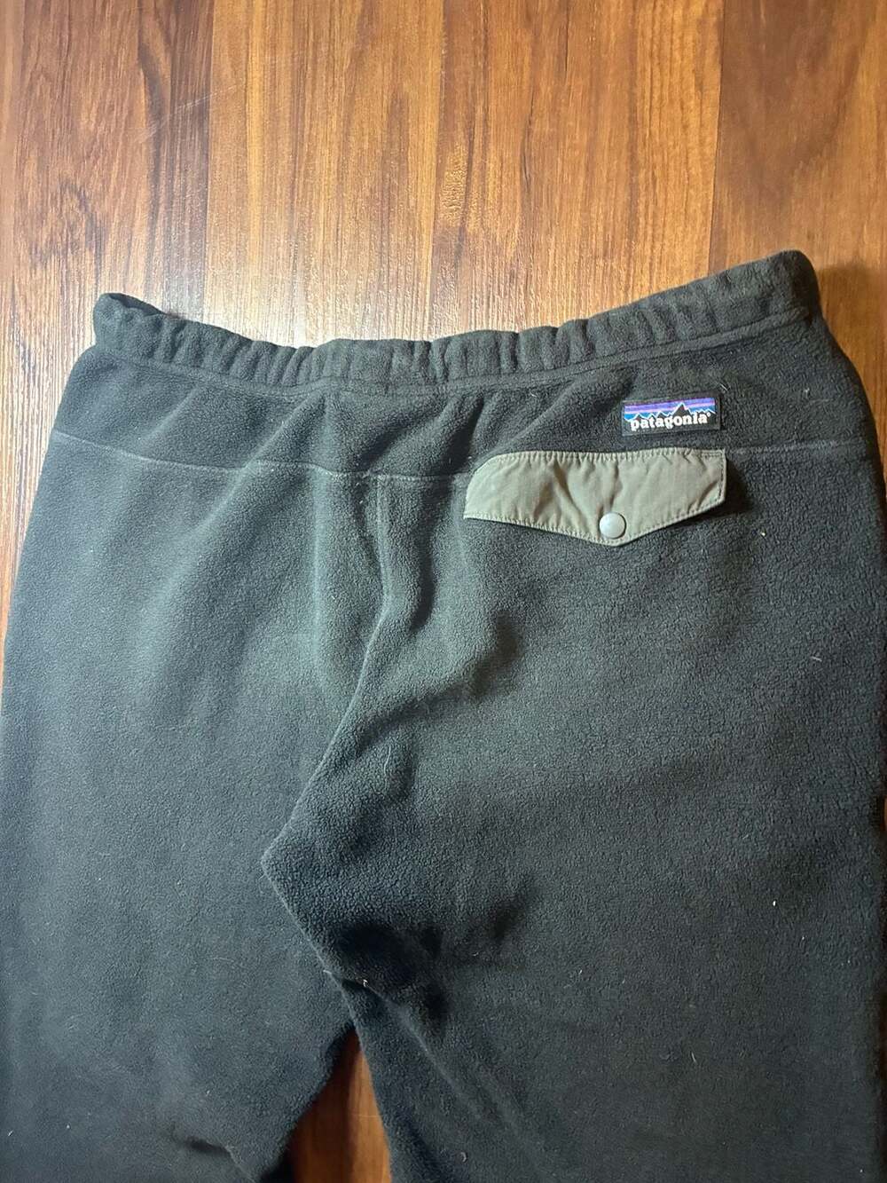 Patagonia Synchilla Fleece Pants Size M Black Snap-T Sweatpants